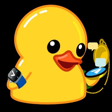 Стикер из набора Duck Pack для Телеграм: Анимированные ⌚