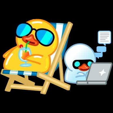 Стикер из набора Duck Pack для Телеграм: Анимированные 🧠