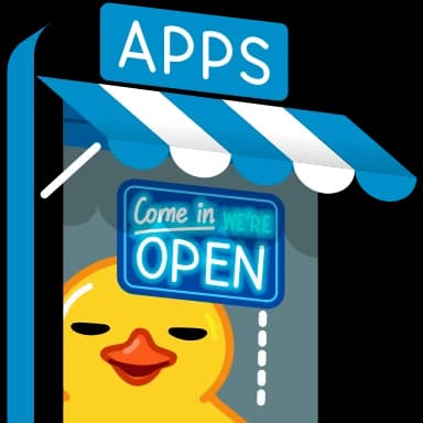 Стикер из набора Duck Pack для Телеграм: Анимированные 🏪