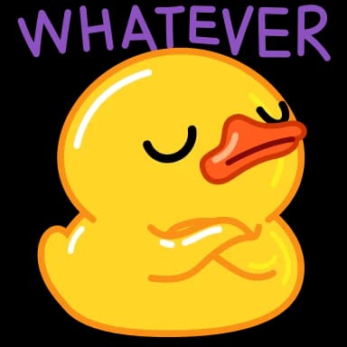 Стикер из набора Duck для Телеграм: Анимированные 🙄