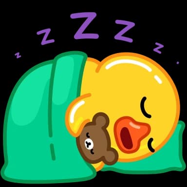 Стикер из набора Duck для Телеграм: Анимированные 😴