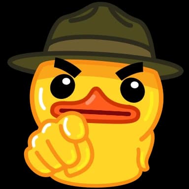 Стикер из набора Utya Duck 2 для Телеграм: Анимированные 👮♀️