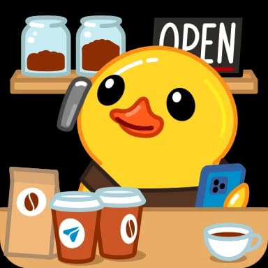 Стикер из набора Utya Duck 2 для Телеграм: Анимированные ☕️