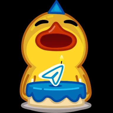 Стикер из набора Utya Duck 2 для Телеграм: Анимированные 🎂
