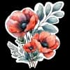 Эмодзи из набора Watercolor red by @emoji_tv для Телеграм: Статические 🌸