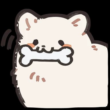 Эмодзи из набора (@ShoutoEmoji) Fluffy для Телеграм: Анимированные 🦴