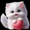 Эмодзи из набора Сладкая киса @Nyasticks для Телеграм: Статические ❤️