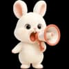 Эмодзи из набора Пушистый кролик @Nyasticks для Телеграм: Статические 📢