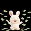Эмодзи из набора Пушистый кролик @Nyasticks для Телеграм: Статические 🤑