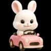 Эмодзи из набора Пушистый кролик @Nyasticks для Телеграм: Статические 🚗