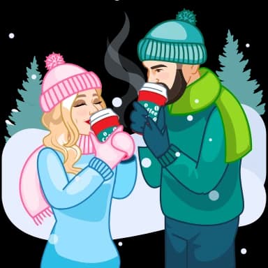 Стикер из набора Зима❄️ @sv3tlana7 для Телеграм: Анимированные ☕️