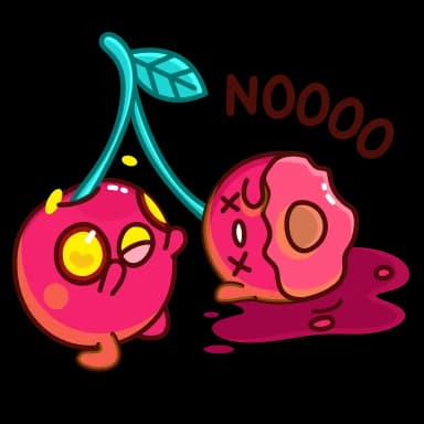 Стикер из набора Yellow Cherry для Телеграм: Анимированные 😵