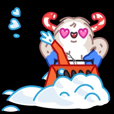 Стикер из набора Yeti on Holidays для Телеграм: Анимированные 😍