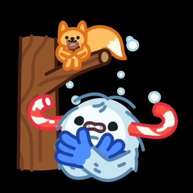 Стикер из набора Yeti on Holidays для Телеграм: Анимированные 🥶