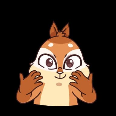 Стикер из набора Квип бурундук @Stickersnew для Телеграм: Анимированные ✌️