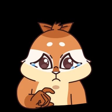 Стикер из набора Квип бурундук @Stickersnew для Телеграм: Анимированные 😭