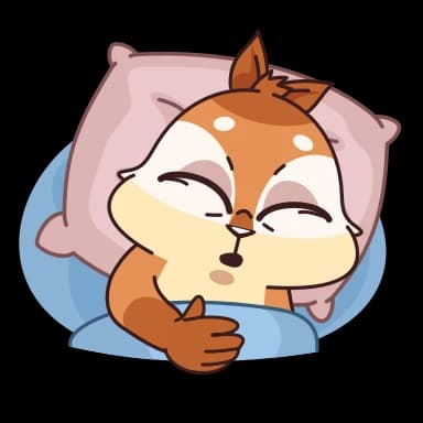 Стикер из набора Квип бурундук @Stickersnew для Телеграм: Анимированные 😴