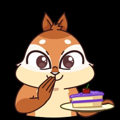 Стикер из набора Квип бурундук @Stickersnew для Телеграм: Анимированные 🍰