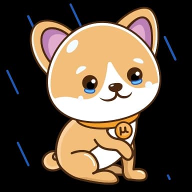 Стикер из набора uShiba.Finance для Телеграм: Анимированные 😭