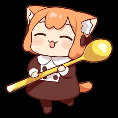 Стикер из набора ume to momo ➜ @kotletovvemoji для Телеграм: Анимированные 🥄