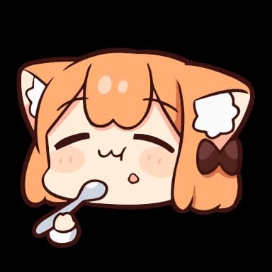 Стикер из набора ume to momo ➜ @kotletovvemoji для Телеграм: Анимированные 🥄