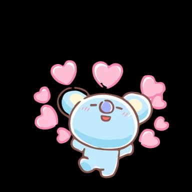 Стикер из набора BT21 by @wontae для Телеграм: Анимированные 🖤