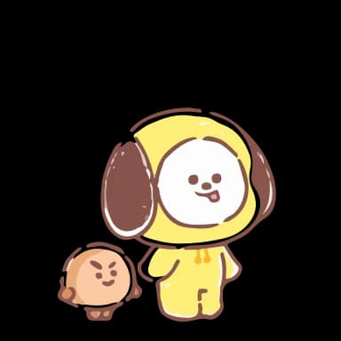 Стикер из набора BT21 by @wontae для Телеграм: Анимированные 🖤
