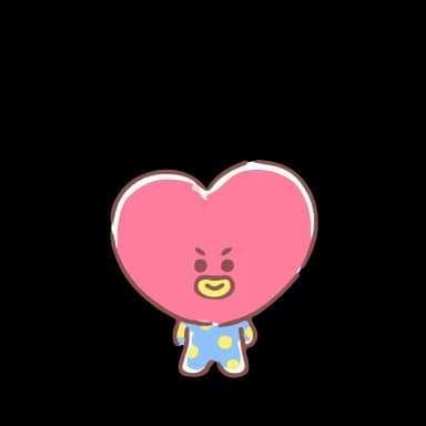 Стикер из набора BT21 by @wontae для Телеграм: Анимированные 🖤