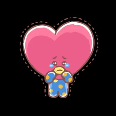 Стикер из набора BT21 by @wontae для Телеграм: Анимированные 🖤