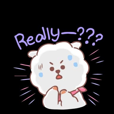 Стикер из набора BT21 by @wontae для Телеграм: Анимированные 🖤