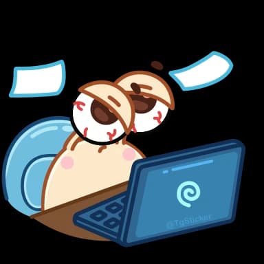 Стикер из набора Усик @TgSticker для Телеграм: Анимированные 💻