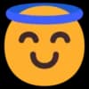 Эмодзи из набора Windows 11 Smileys для Телеграм: Статические 😇
