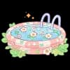 Эмодзи из набора жду лето @cute_enot_art для Телеграм: Статические 🏊♀️