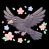 Эмодзи из набора жду лето @cute_enot_art для Телеграм: Статические 🐦⬛️