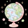 Эмодзи из набора жду лето @cute_enot_art для Телеграм: Статические 🌍