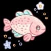 Эмодзи из набора жду лето @cute_enot_art для Телеграм: Статические 🐠