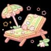 Эмодзи из набора жду лето @cute_enot_art для Телеграм: Статические 🏖