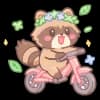 Эмодзи из набора жду лето @cute_enot_art для Телеграм: Статические 🦝