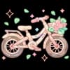 Эмодзи из набора жду лето @cute_enot_art для Телеграм: Статические 🚴♀️