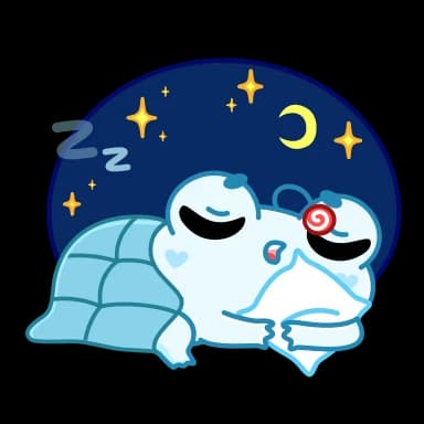 Стикер из набора Зимний Пип (@TgSticker) для Телеграм: Анимированные 😴