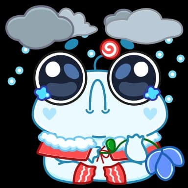 Стикер из набора Зимний Пип (@TgSticker) для Телеграм: Анимированные ☹️