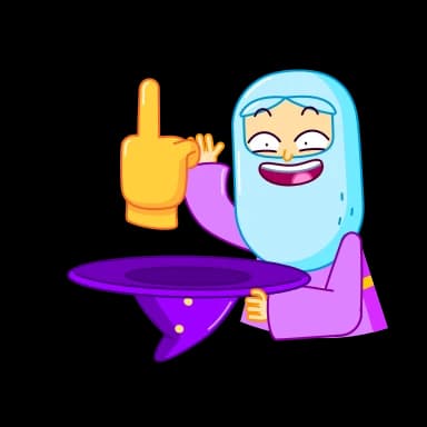 Стикер из набора Wizard для Телеграм: Анимированные 🖕