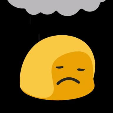 Стикер из набора Желтые эмодзи @SbornikStickers для Телеграм: Анимированные 😢