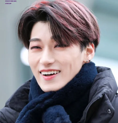 Стикер из набора Ateez | San by @btskth для Телеграм: Статические 😆