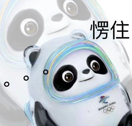 Стикер из набора 冰墩墩&铁憨憨 @Jsnzk для Телеграм: Статические 🐼
