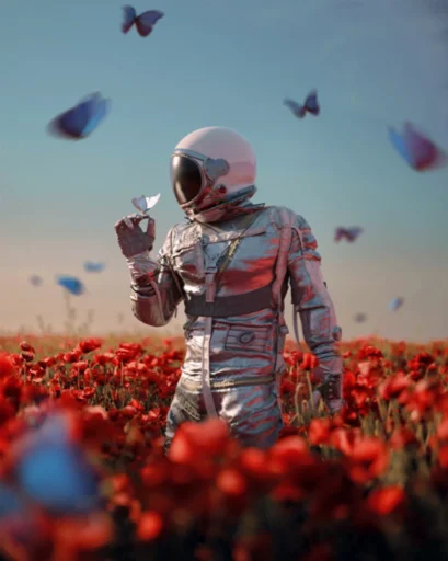 Стикер из набора ButterFLY для Телеграм: Статические 🧑‍🚀