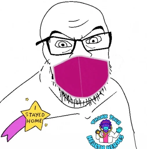 Стикер из набора Admin's smuggies для Телеграм: Статические 😷