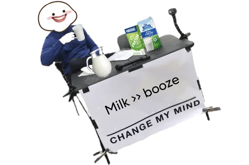 Стикер из набора Yotij's Chotu Motu | @Dealsalligator для Телеграм: Статические 🥛