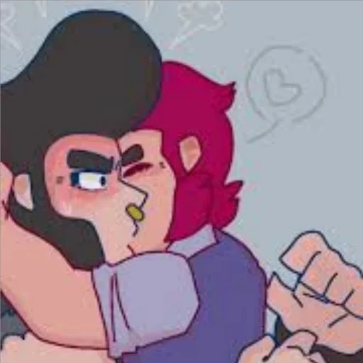 Стикер из набора Кольт + Булл | @animebrawl для Телеграм: Статические 👨‍❤️‍💋‍👨