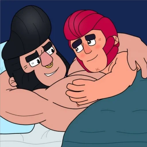 Стикер из набора Кольт + Булл | @animebrawl для Телеграм: Статические 👨‍❤️‍💋‍👨